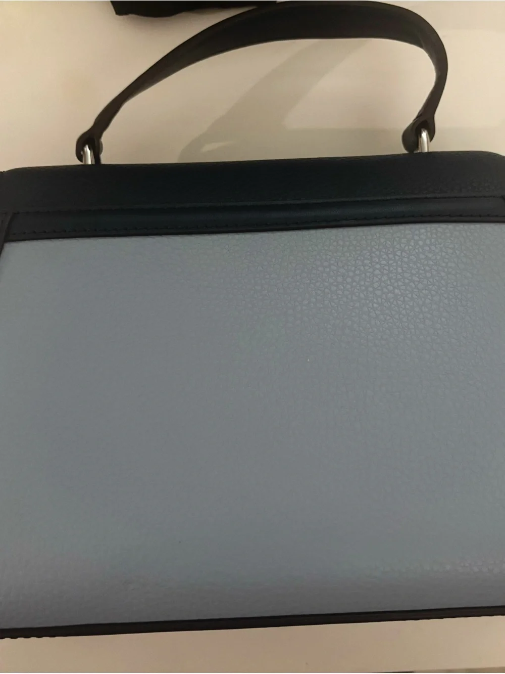 Michael Kors Two-Tone Black and Light Gray Satchel with Silver Hardware